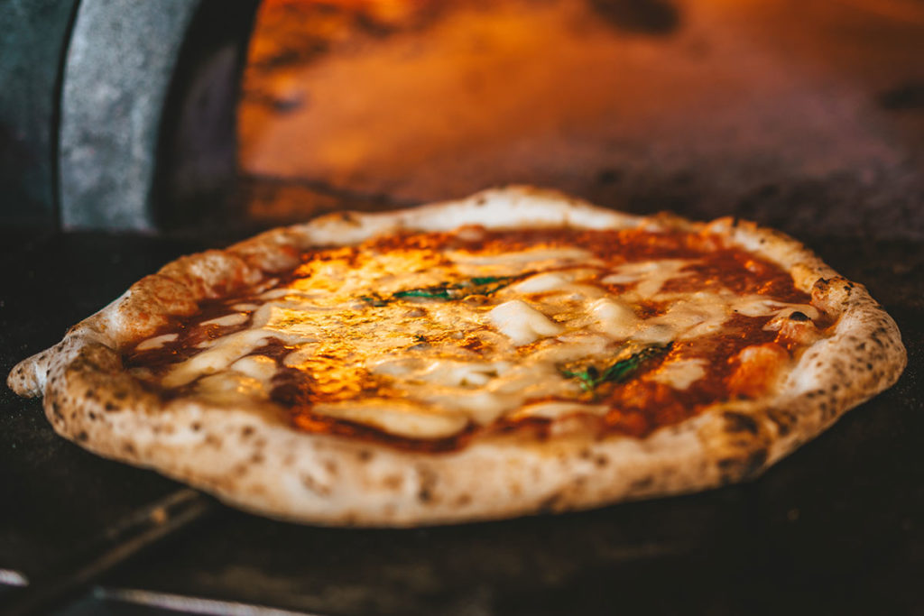 Pizza Margherita in Oven